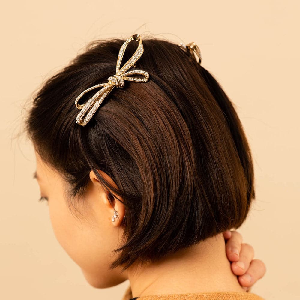 Crystal Bow Barrette Clip - Image 3