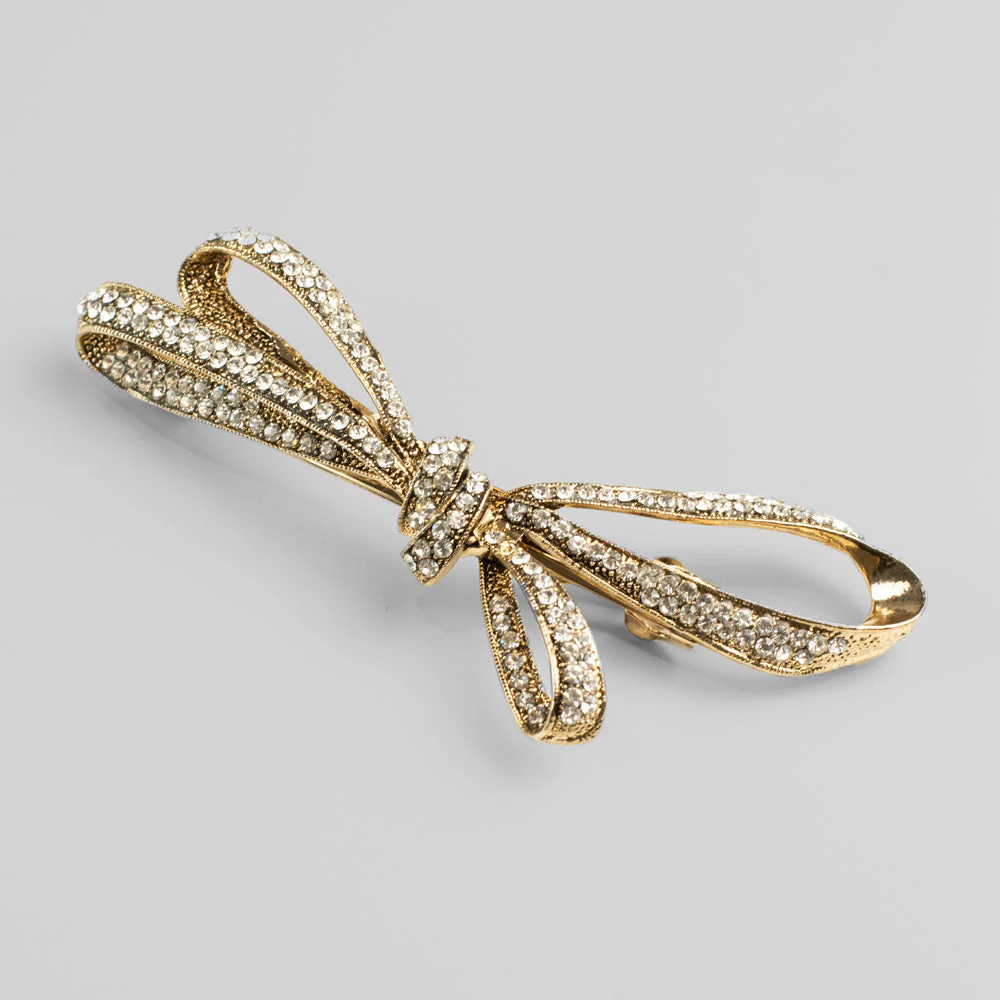 Crystal Bow Barrette Clip - Image 5