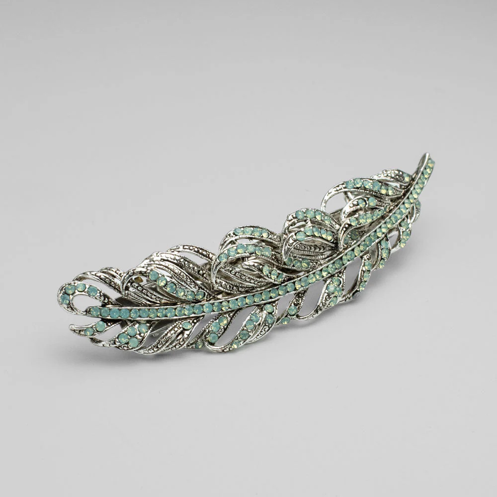 Crystal Feather Hair Barrette Clip - Image 11