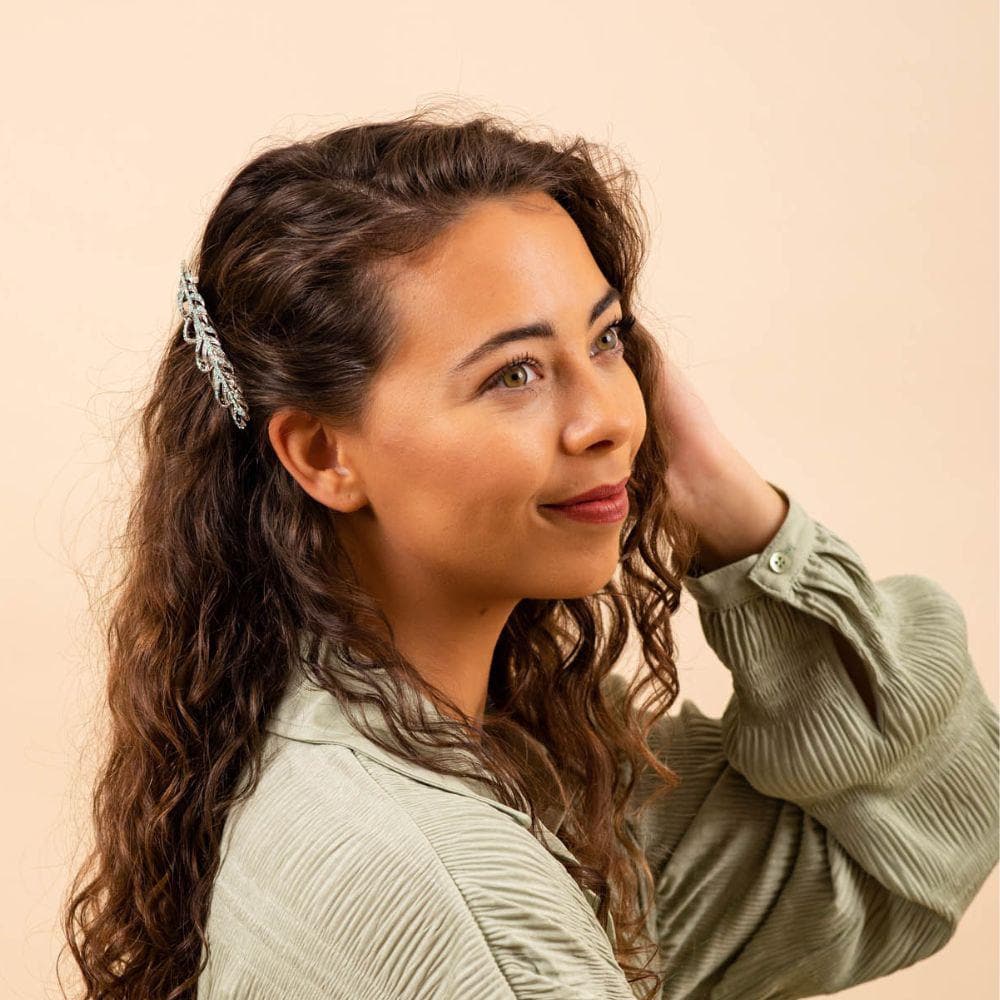 Crystal Feather Hair Barrette Clip - Image 7