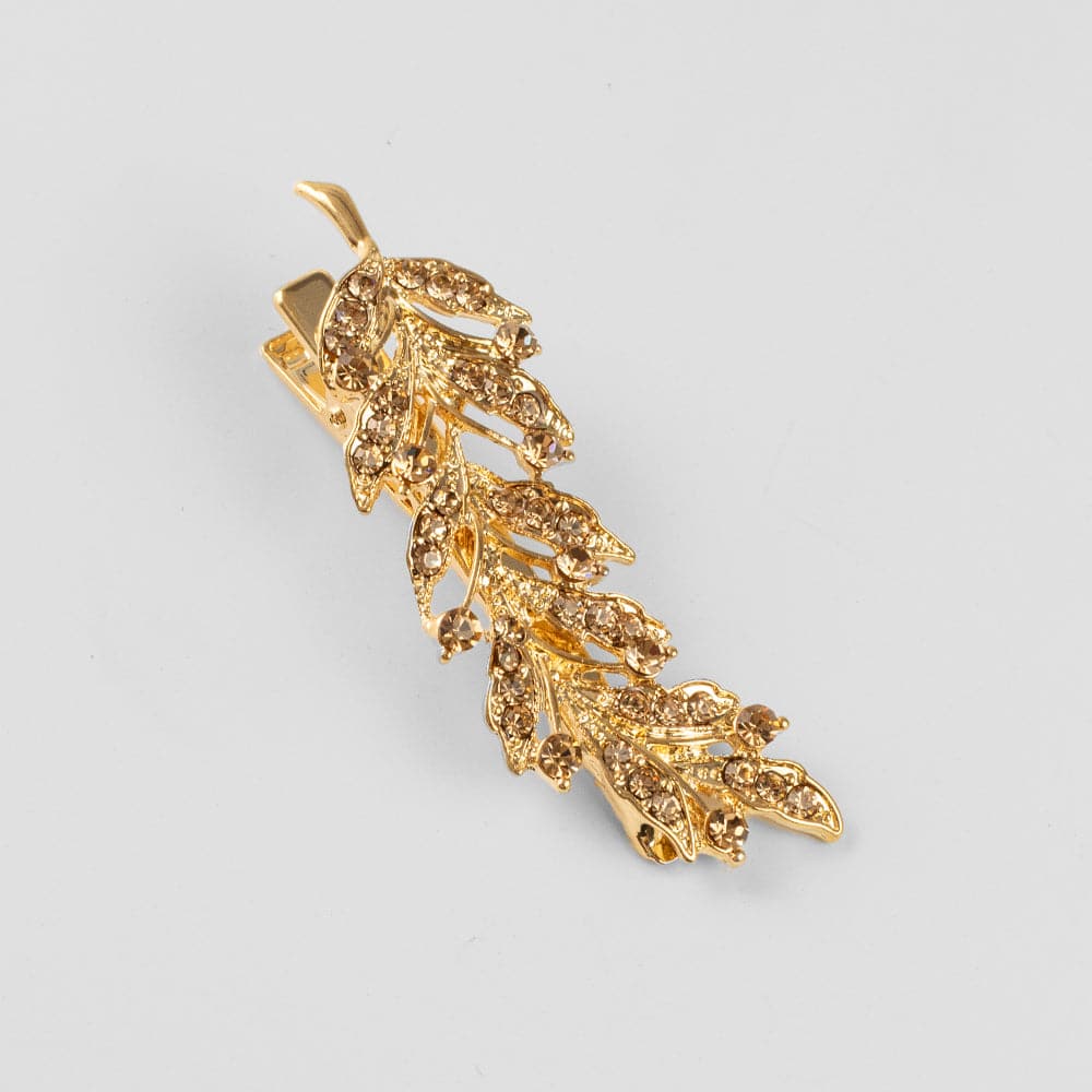Crystal Leaf Hair Clip - Image 6