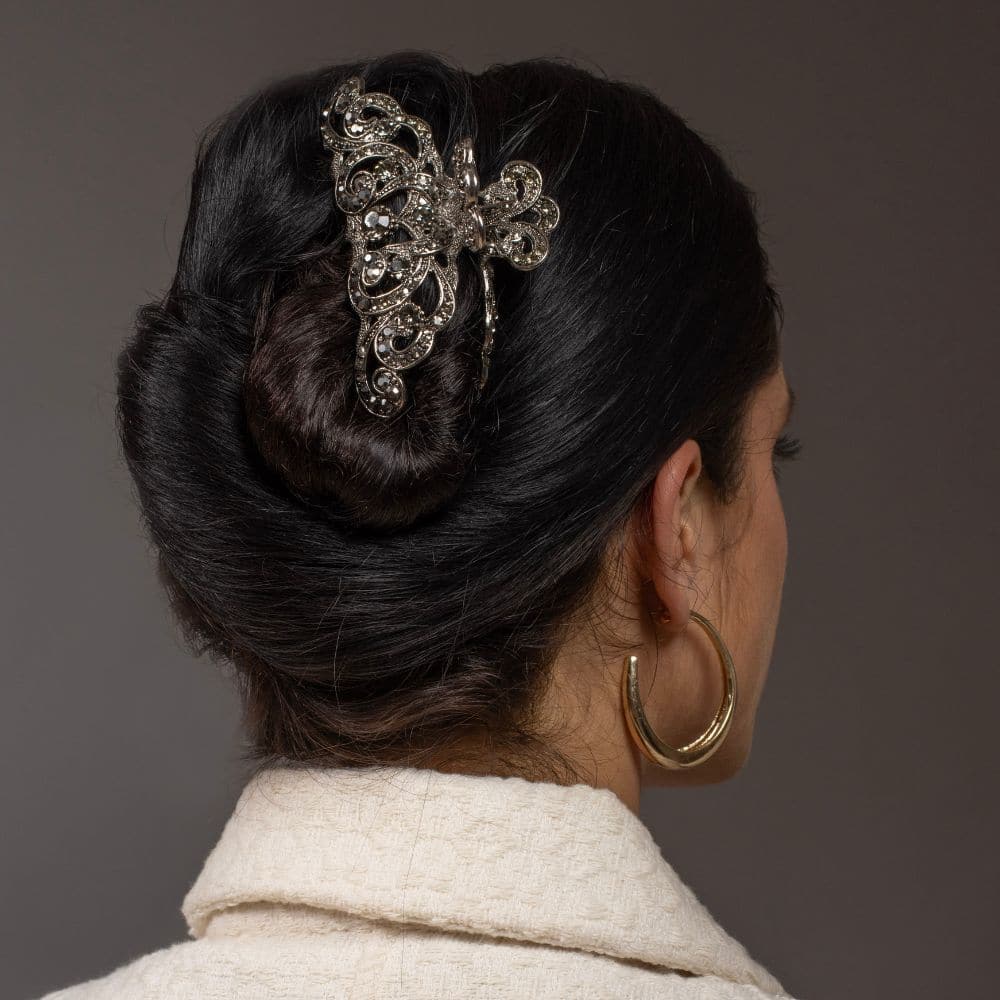 Large Crown Crystal Hair Claw Clip - Image 3