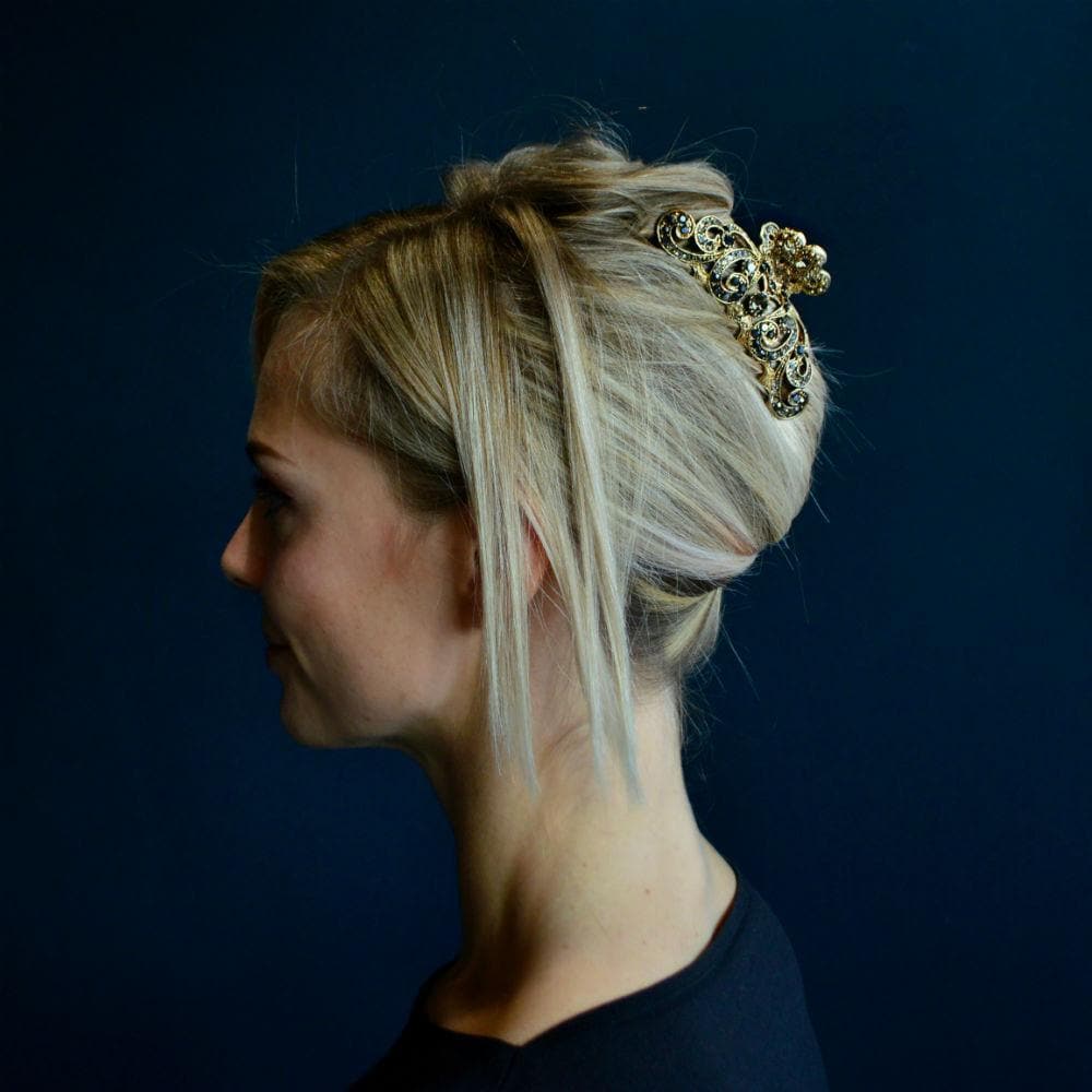 Large Crown Crystal Hair Claw Clip - Image 5