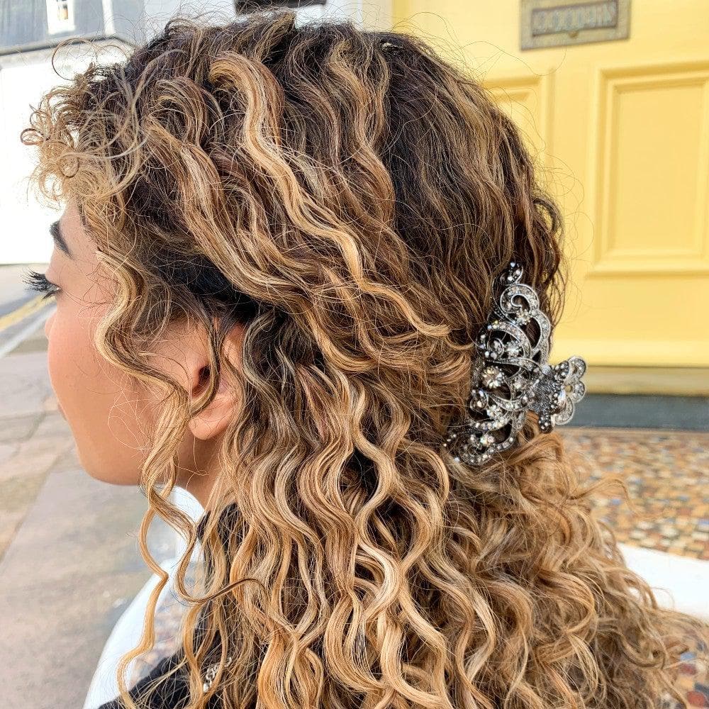 Large Crown Crystal Hair Claw Clip - Image 6