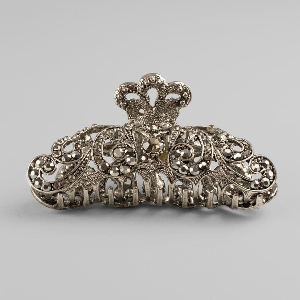 Large Crown Crystal Hair Claw Clip - Image 7