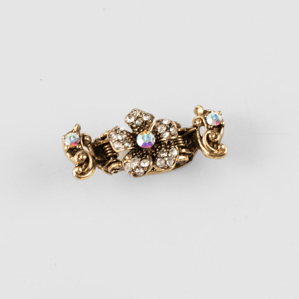 Mini Crystal Flower Hair Claw Clip - Image 4