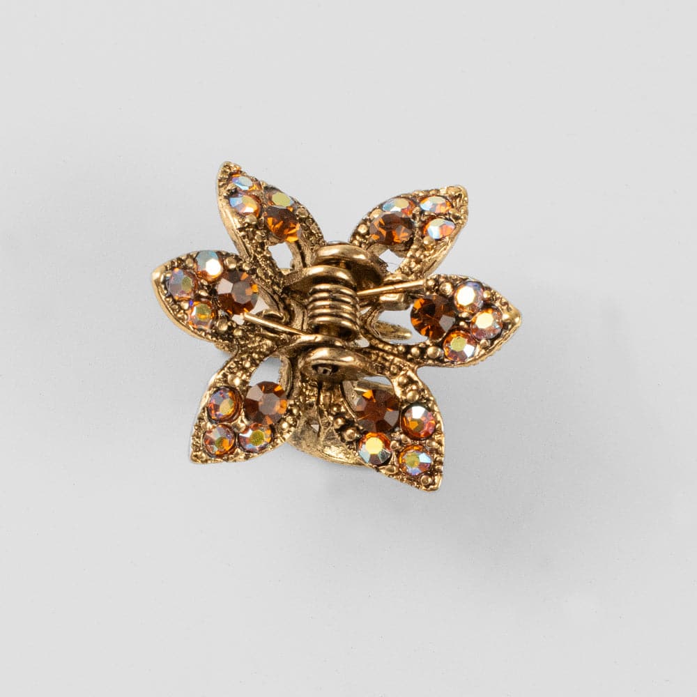 Mini Crystal Maple Leaf Hair Claw Clip - Image 10