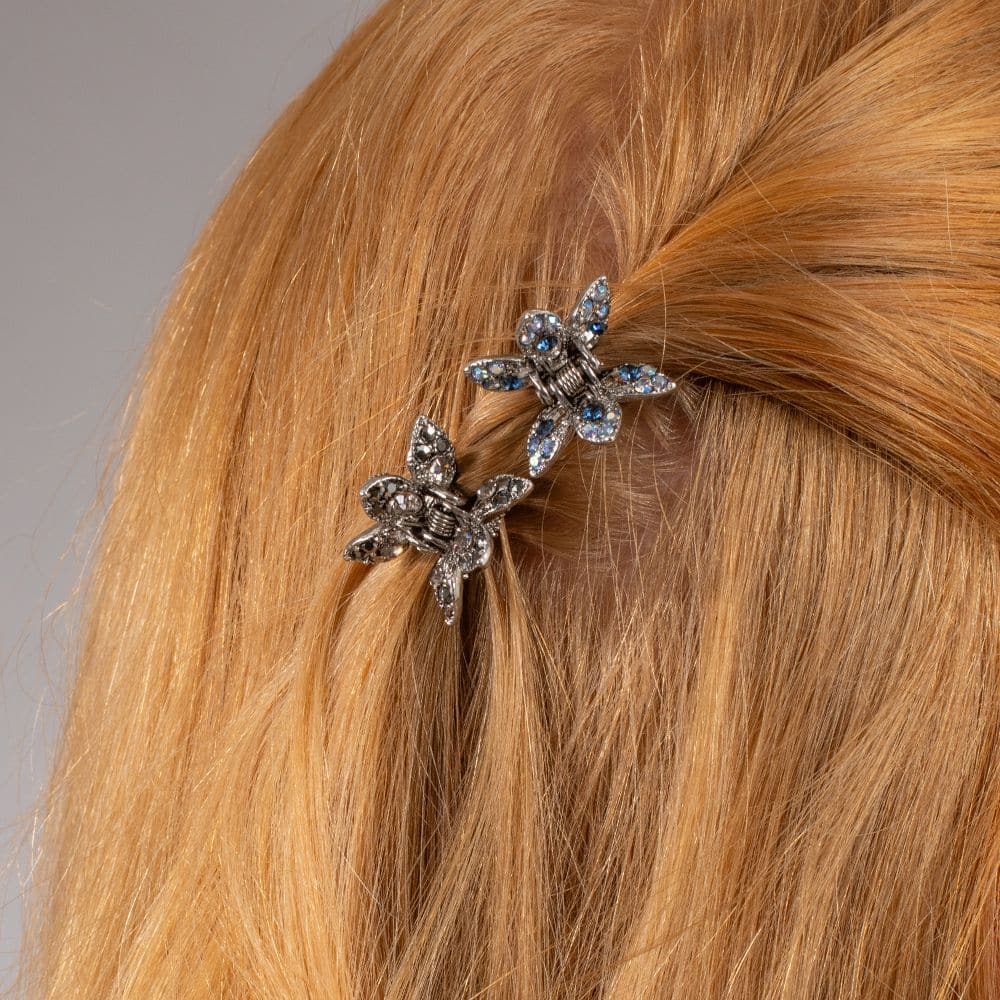 Mini Crystal Maple Leaf Hair Claw Clip - Image 5