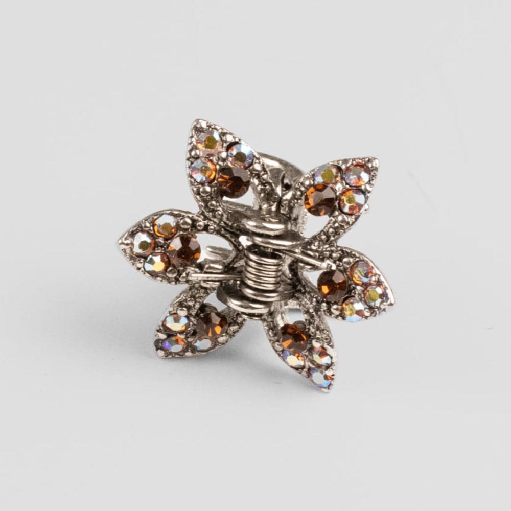 Mini Crystal Maple Leaf Hair Claw Clip - Image 8