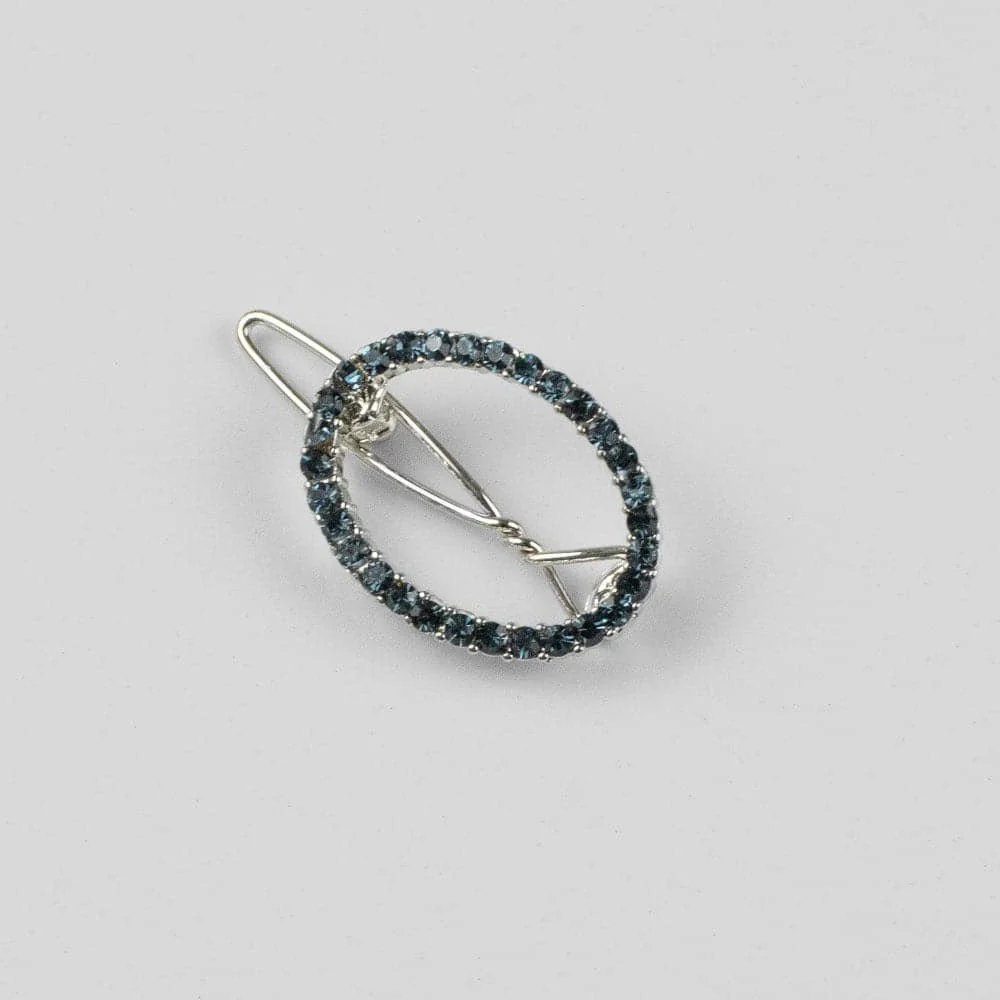 Mini Crystal Oval Hair Clip - Image 10