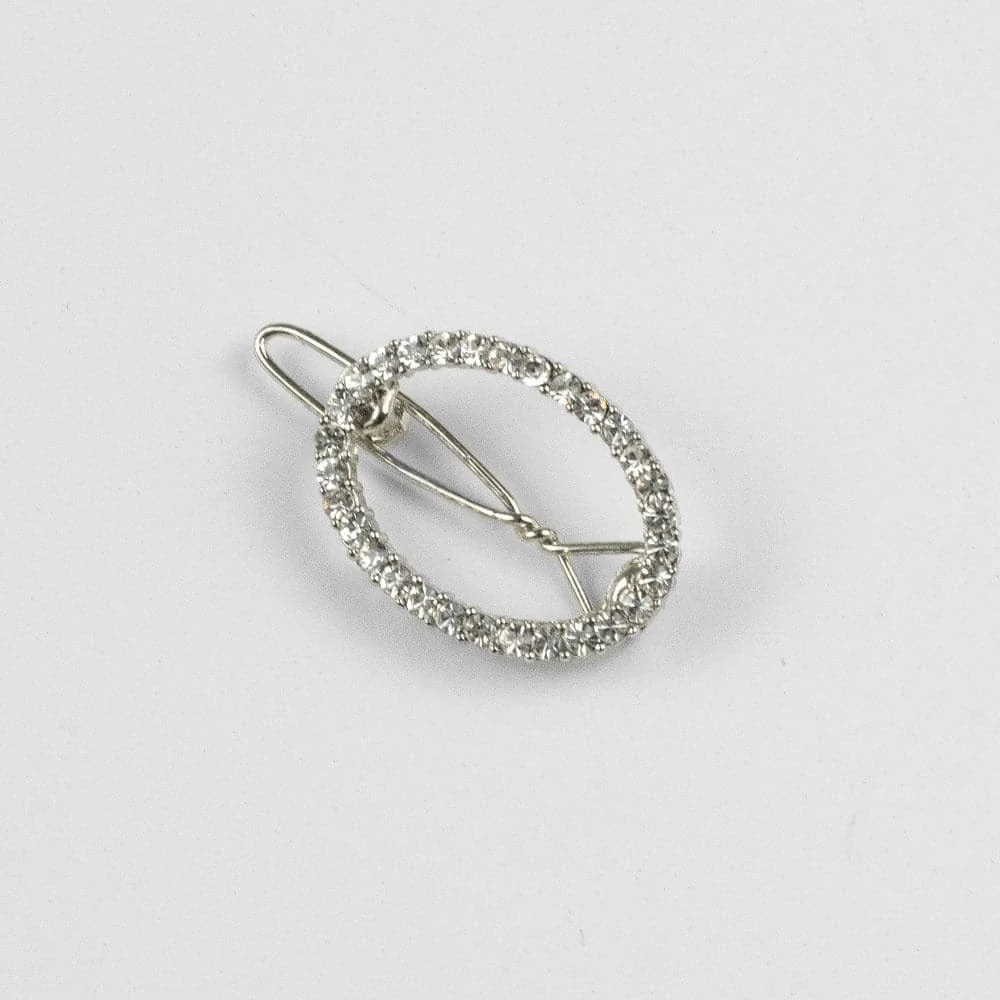 Mini Crystal Oval Hair Clip - Image 11