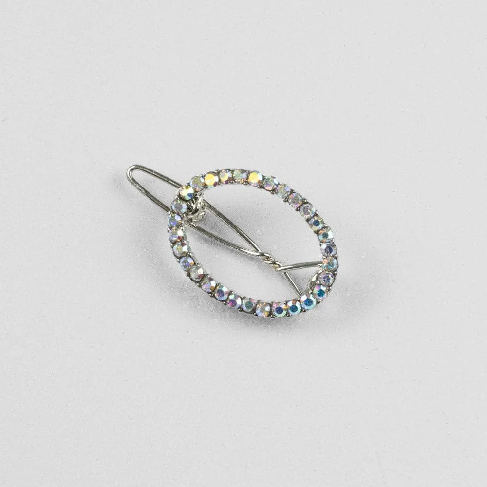 Mini Crystal Oval Hair Clip - Image 13