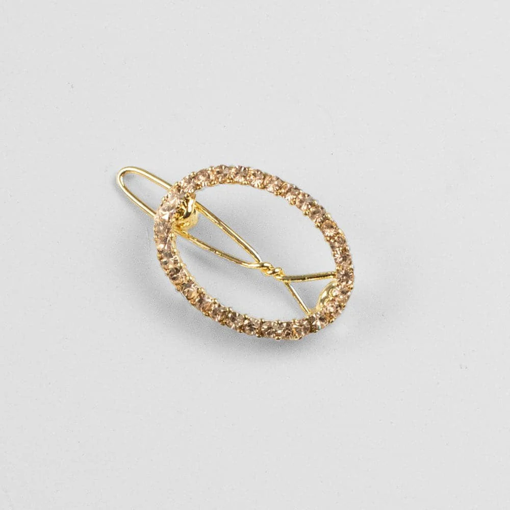 Mini Crystal Oval Hair Clip - Image 14