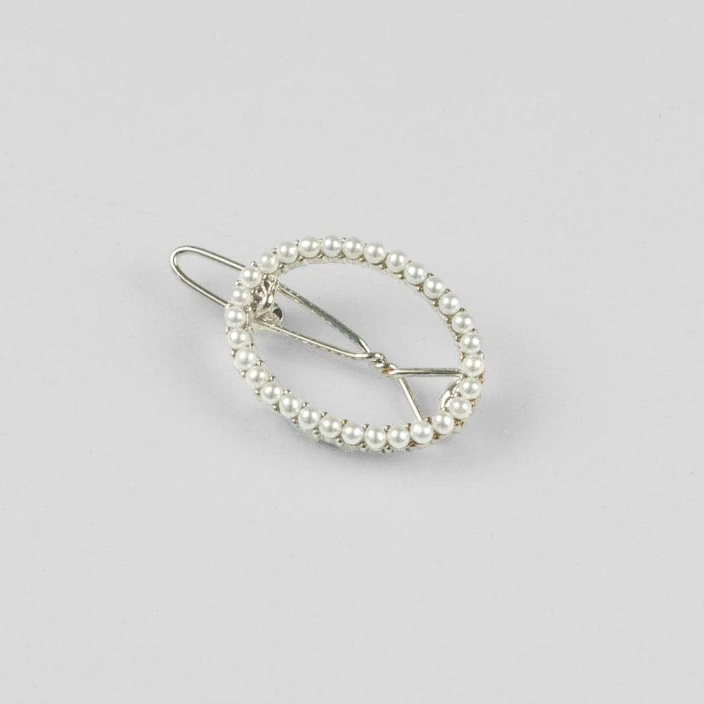 Mini Crystal Oval Hair Clip - Image 8