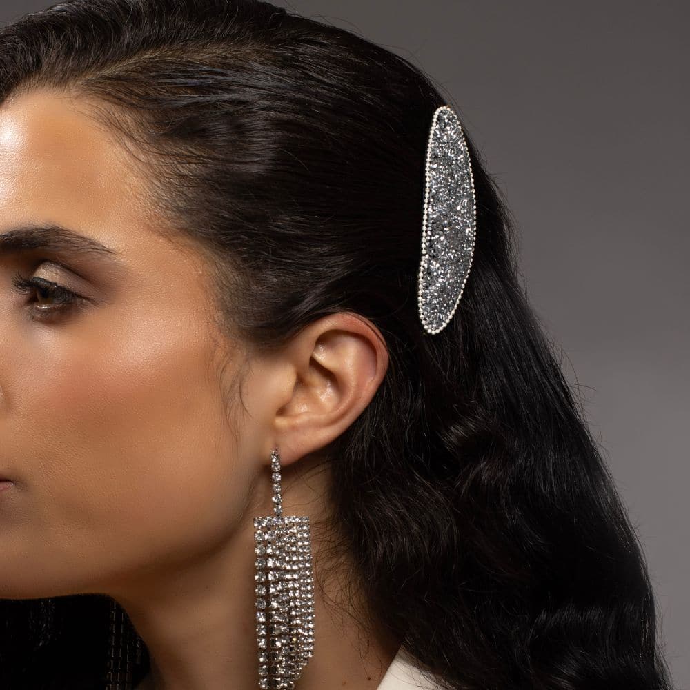 Oval Crystal Sparkle Snap Clip - Image 4