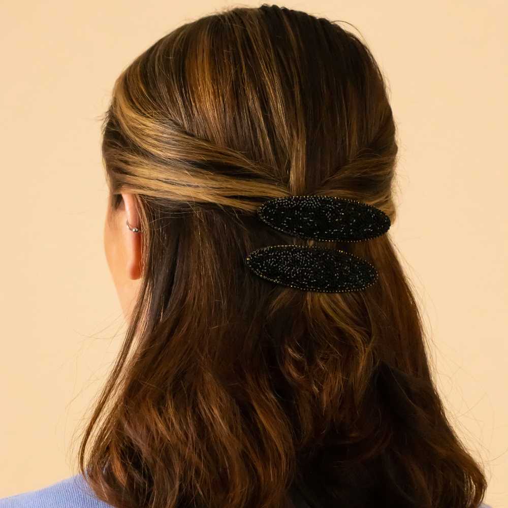 Oval Crystal Sparkle Snap Clip - Image 5