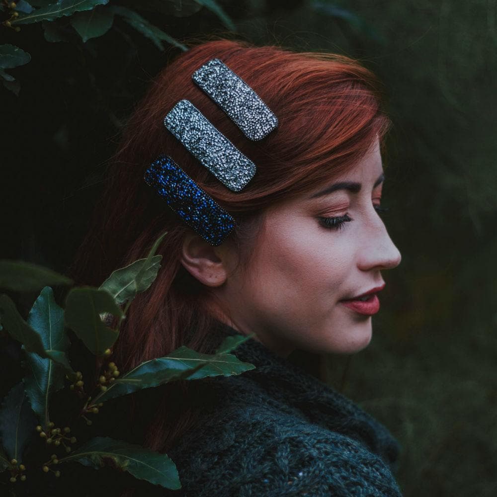 Rectangular Crystal Sparkle Snap Clip - Image 3