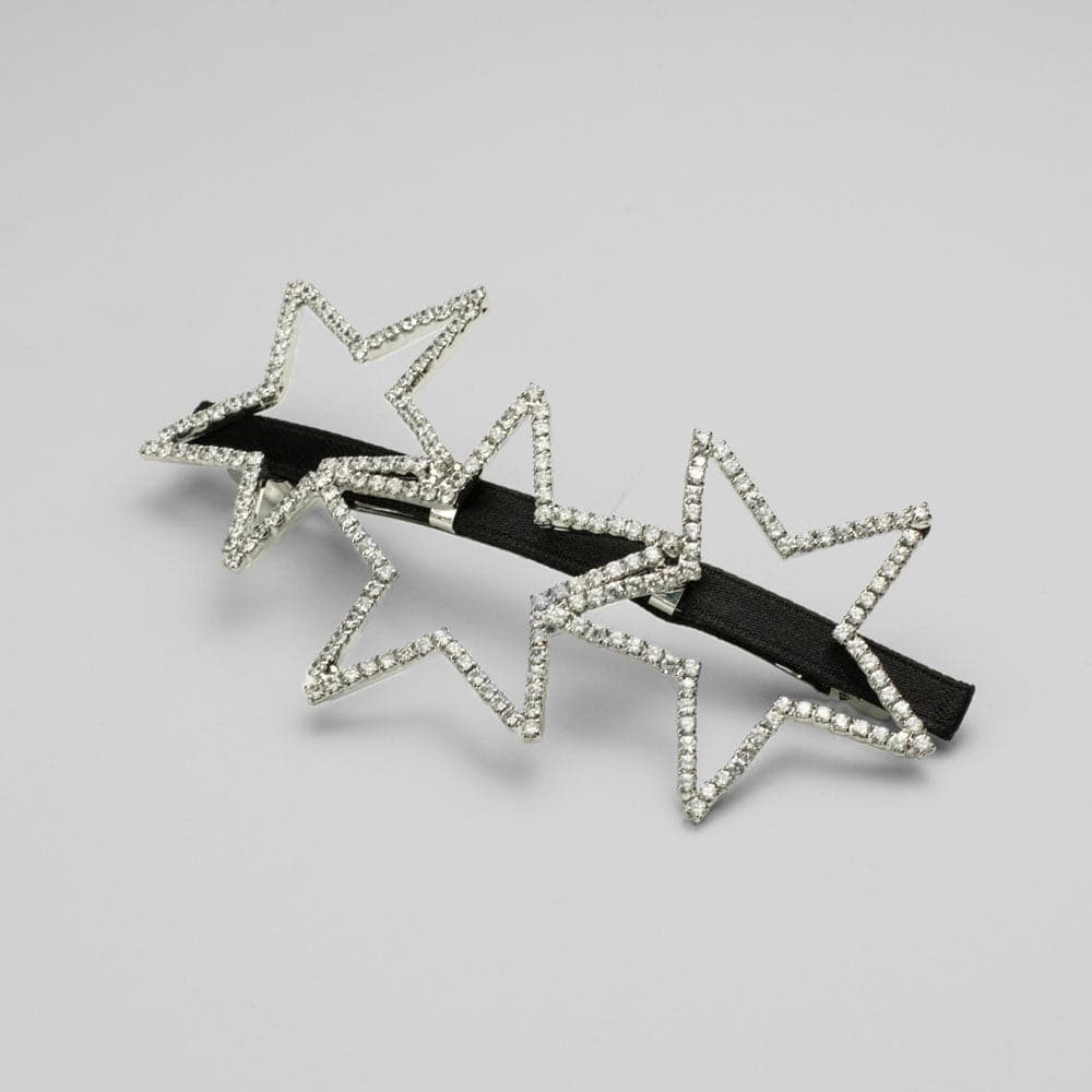 Crystal Three Star Barrette Clip - Image 4