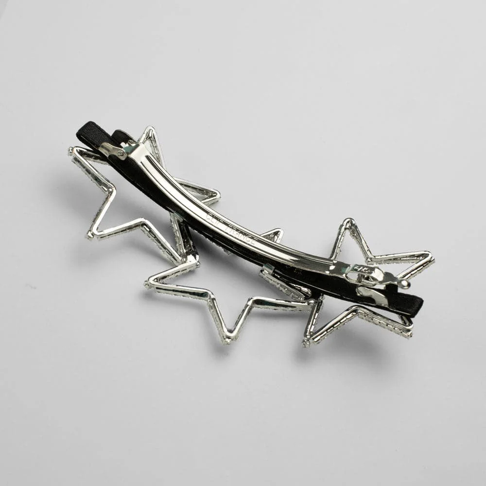 Crystal Three Star Barrette Clip - Image 5
